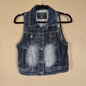 Vanity Denim Vest Women's Medium